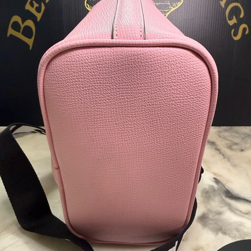 Karl Lagerfeld Paris Pink “A XO XO” Leather Crossbody / Shoulder Bag - Picture 4 of 7